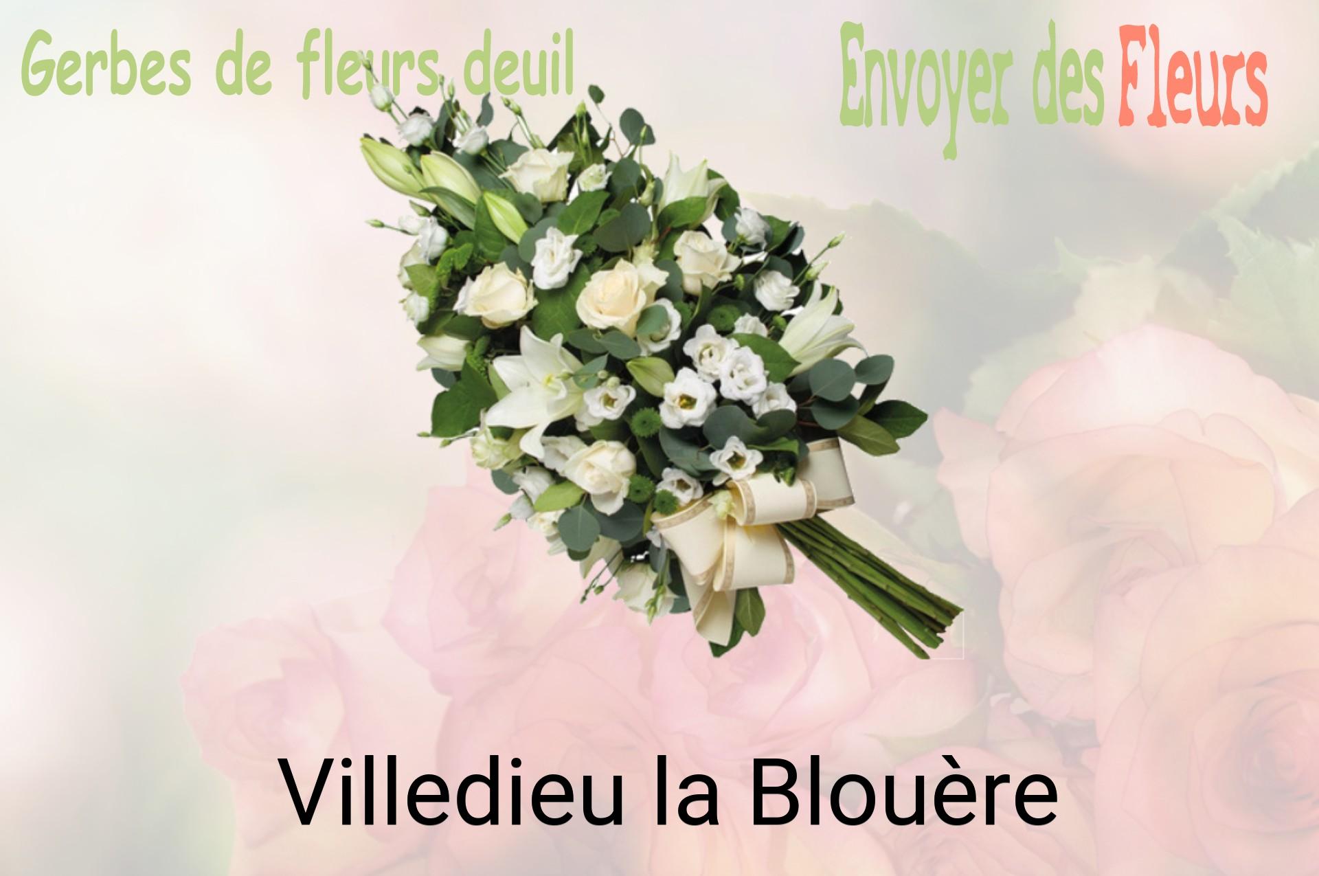 Gerbe de fleurs de deuil livrée à Villedieu-la-Blouère